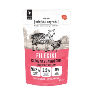 Wiejska Zagroda Zestaw Saszetek kawałki w sosie - Kurczak z jagnięciną 6x85 g