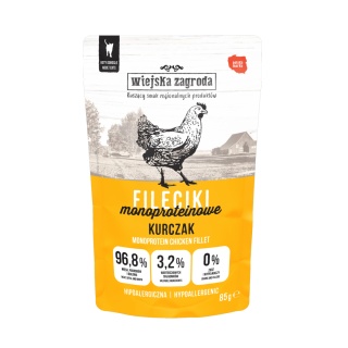 Wiejska Zagroda Zestaw Saszetek kawałki w sosie - Kurczak Monoproteinowa karma 6x85 g