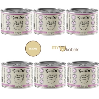 Zestaw GUSSTO Świeża Kozina, karma premium Monoproteinowa 6x200g