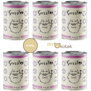 Zestaw GUSSTO Świeża Kozina, karma premium Monoproteinowa 6x400g