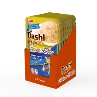 Zestaw Inaba Dashi Delights Flakes Kurczak i Tuńczyk 40 g - zupa dla kota 12x40g